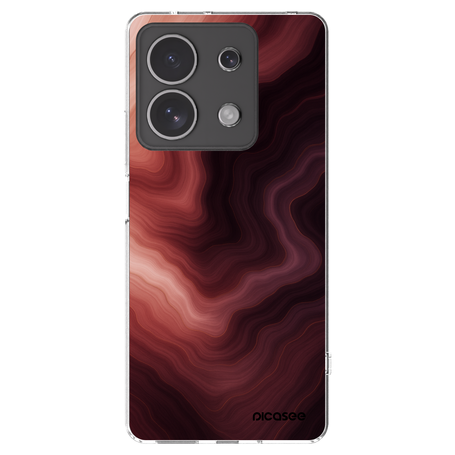 Picasee silikónový prehľadný obal pre Xiaomi Redmi Note 13 4G - Rouge