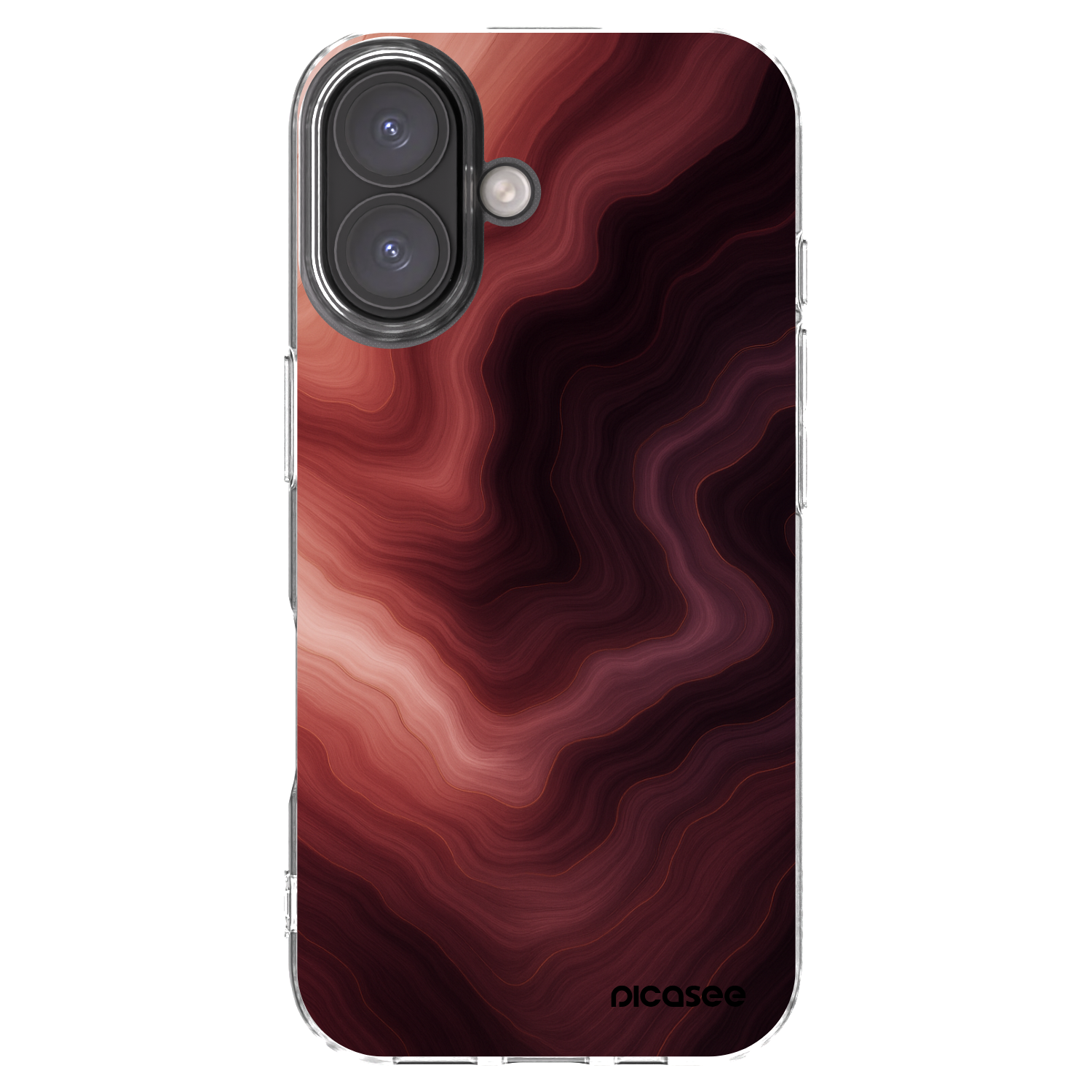 Picasee silikónový prehľadný obal pre Apple iPhone 16 - Rouge