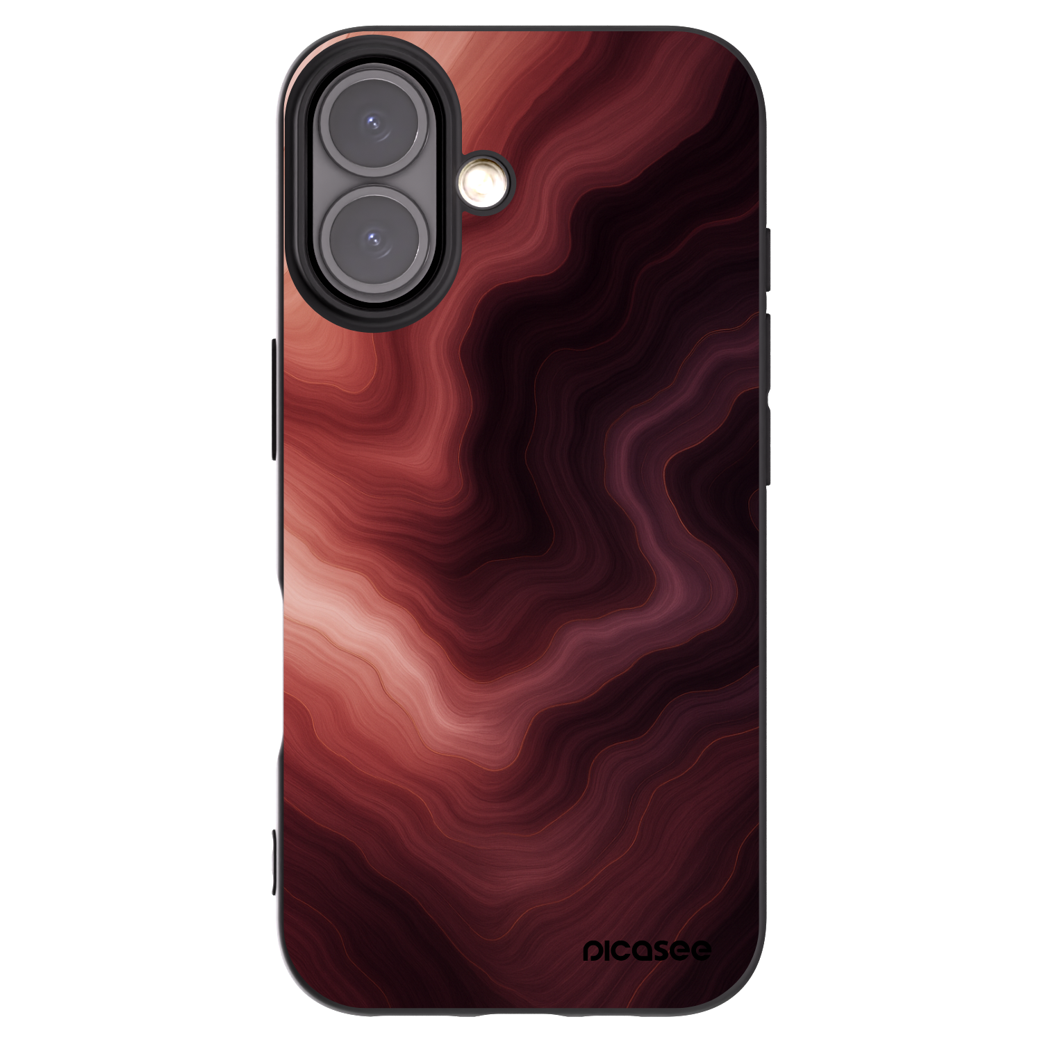 Picasee silikónový čierny obal pre Apple iPhone 16 - Rouge