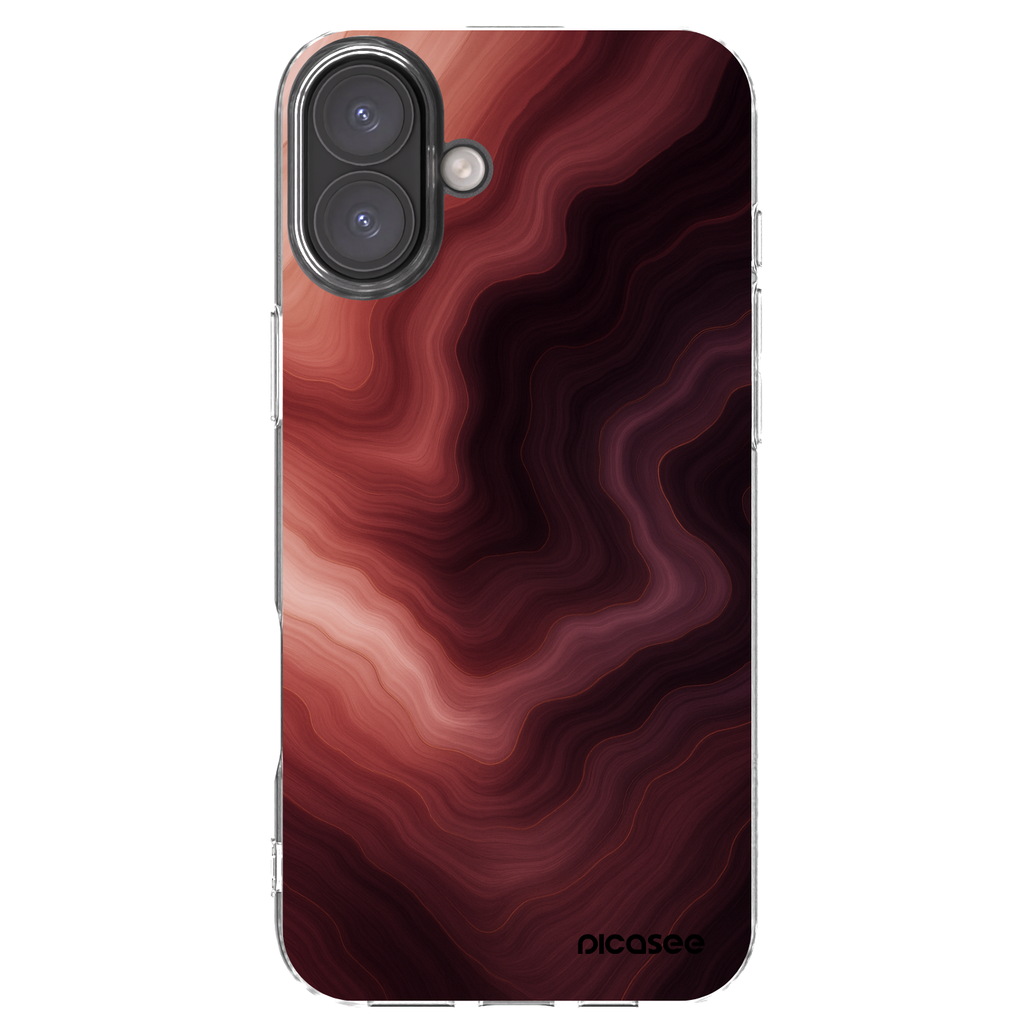 Picasee silikónový prehľadný obal pre Apple iPhone 16 Plus - Rouge
