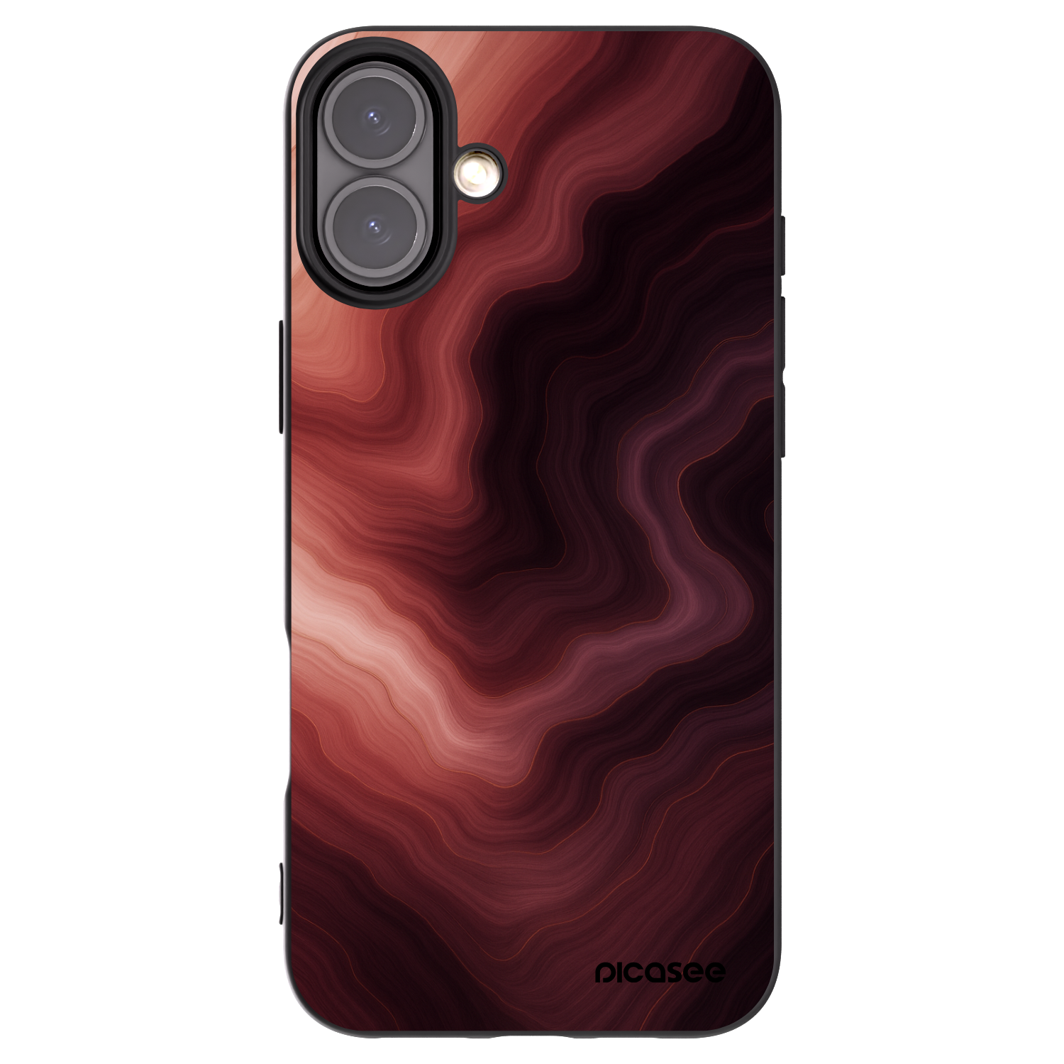 Picasee silikónový čierny obal pre Apple iPhone 16 Plus - Rouge