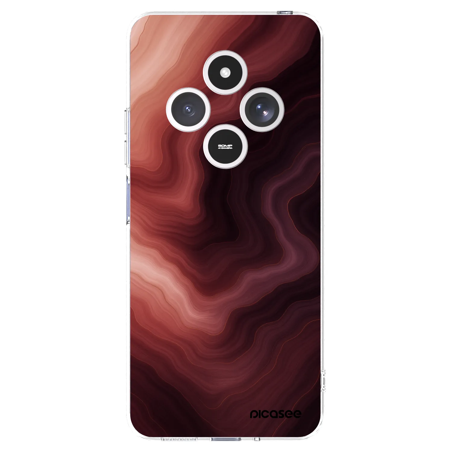 Picasee silikónový prehľadný obal pre Xiaomi Redmi 14C - Rouge