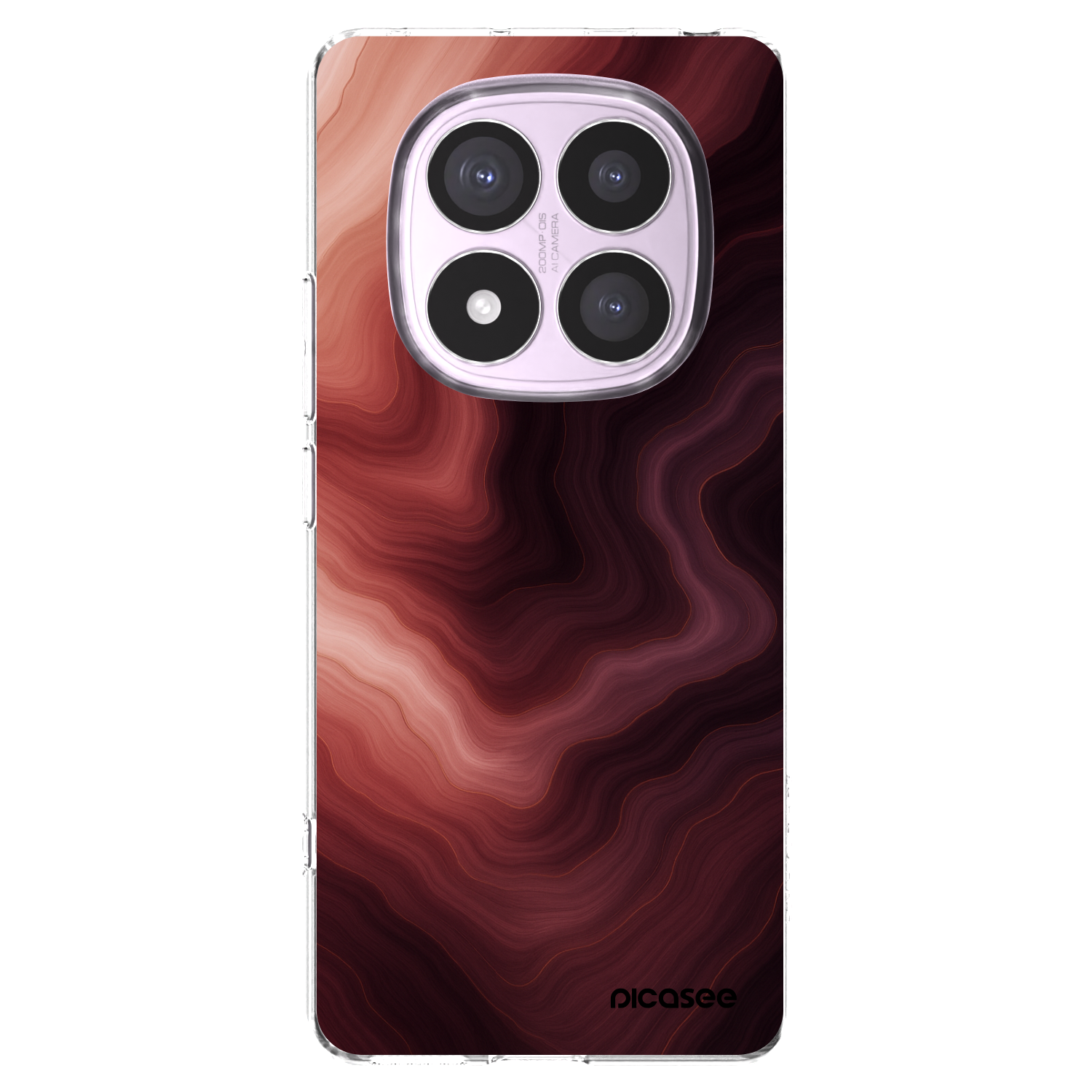 Silikónový prehľadný obal pre Xiaomi Redmi Note 14 Pro 4G - Rouge