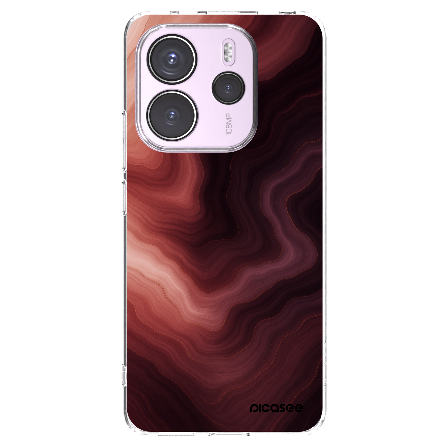 Picasee silikónový prehľadný obal pre Xiaomi Redmi Note 14 4G - Rouge
