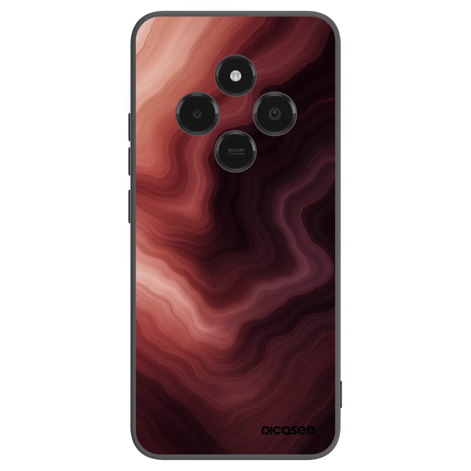 Picasee silikónový čierny obal pre Xiaomi Poco C75 - Rouge