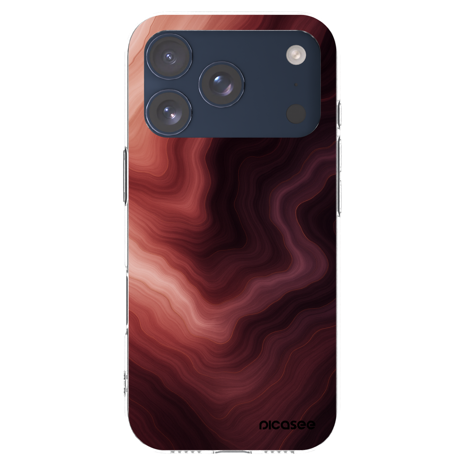 Picasee silikónový prehľadný obal pre Apple iPhone 17 Pro - Rouge