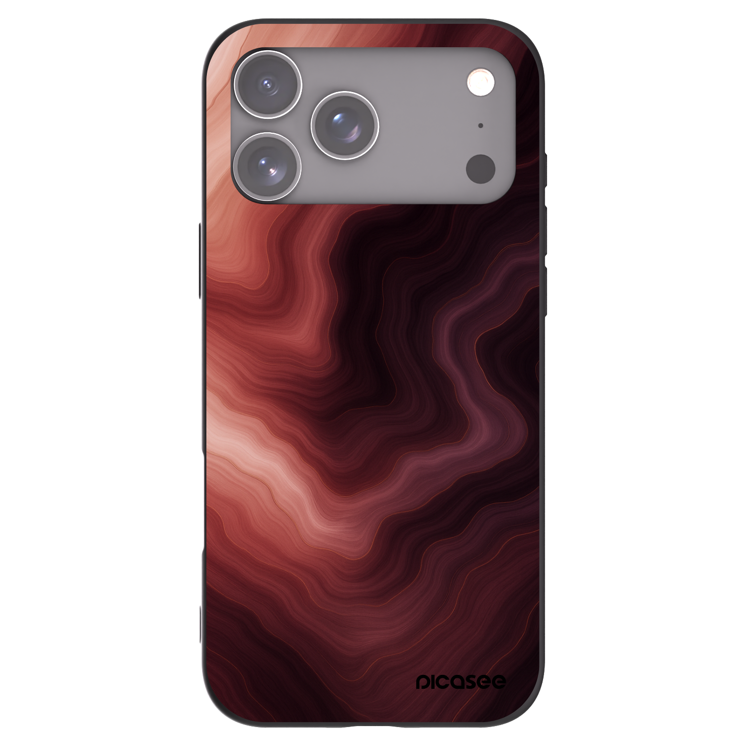 Picasee silikónový čierny obal pre Apple iPhone 17 Pro Max - Rouge