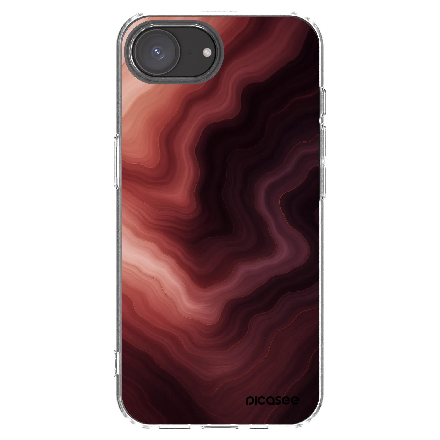 Picasee silikónový prehľadný obal pre Apple iPhone 17e - Rouge