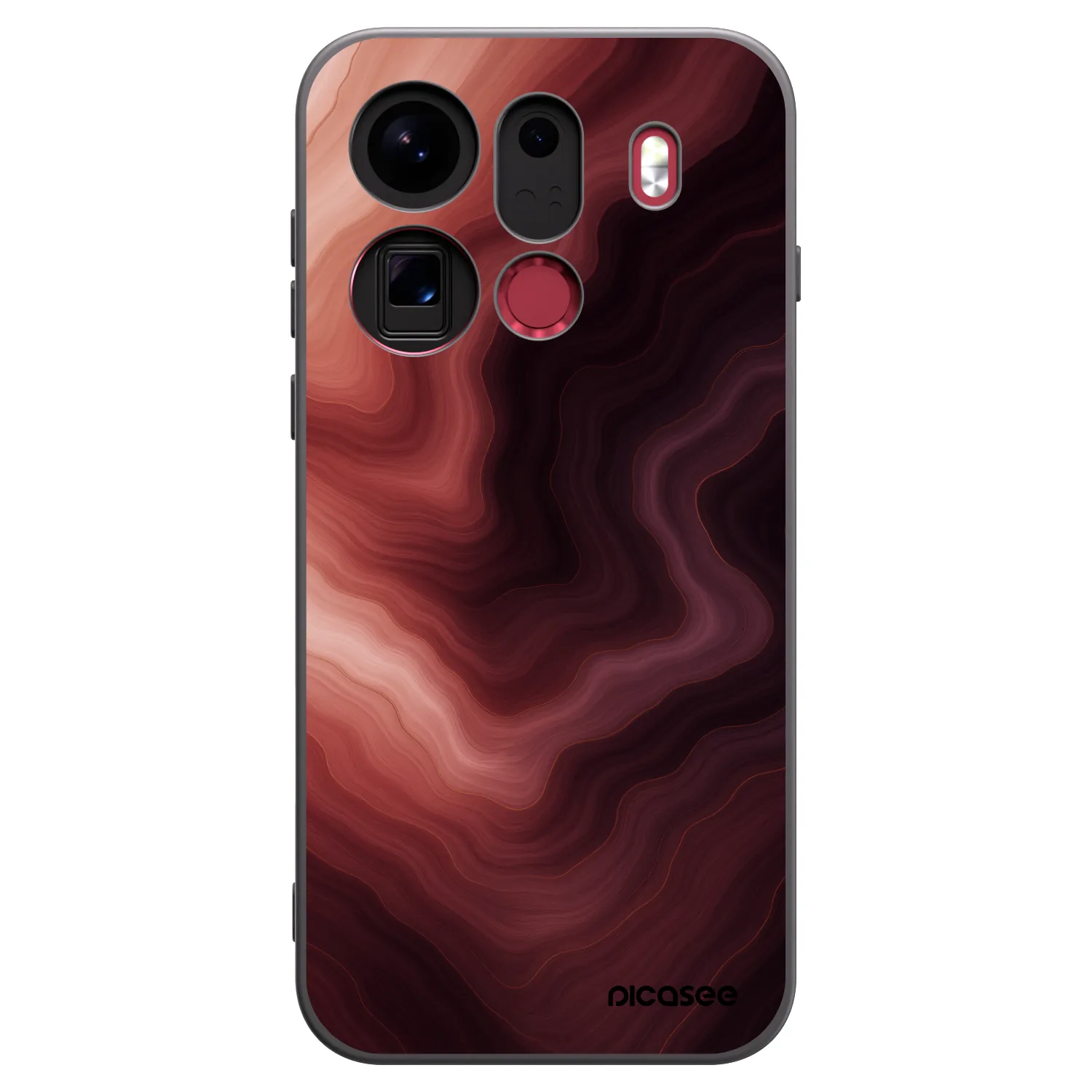 Picasee silikónový čierny obal pre OPPO Find X9 Pro - Rouge