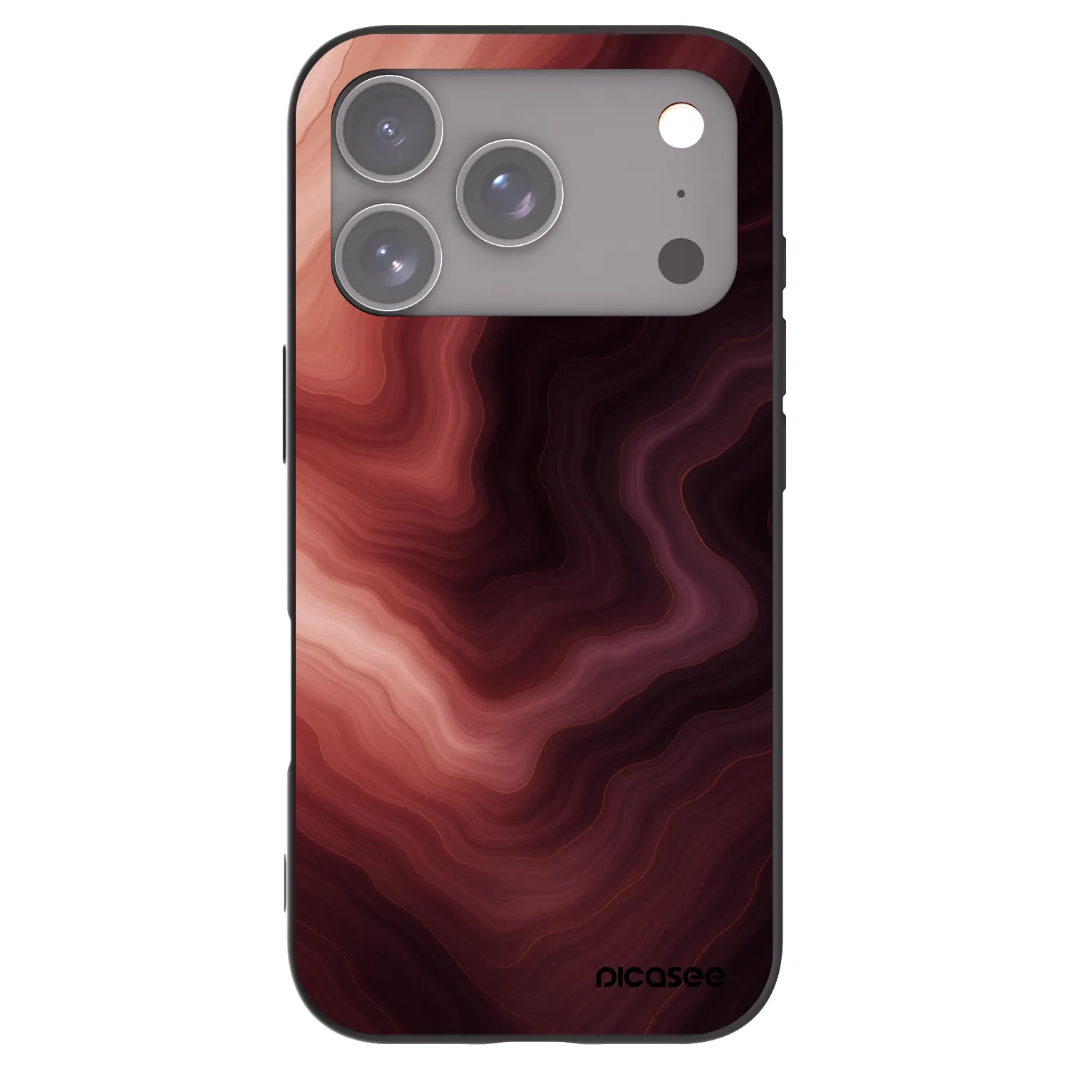 Picasee silikónový čierny obal pre Apple iPhone 18 Pro - Rouge