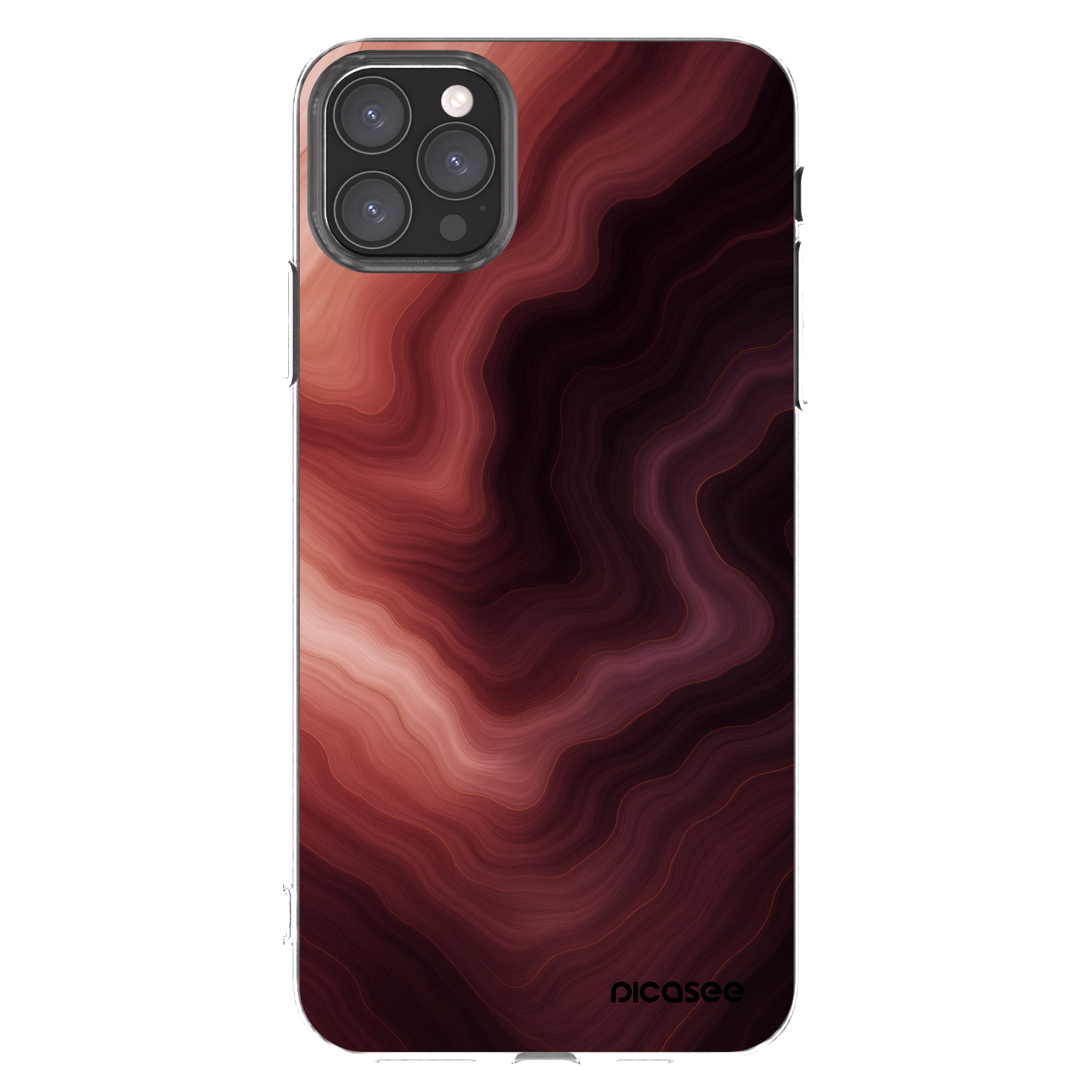 Picasee silikónový prehľadný obal pre Apple iPhone 11 Pro Max - Rouge