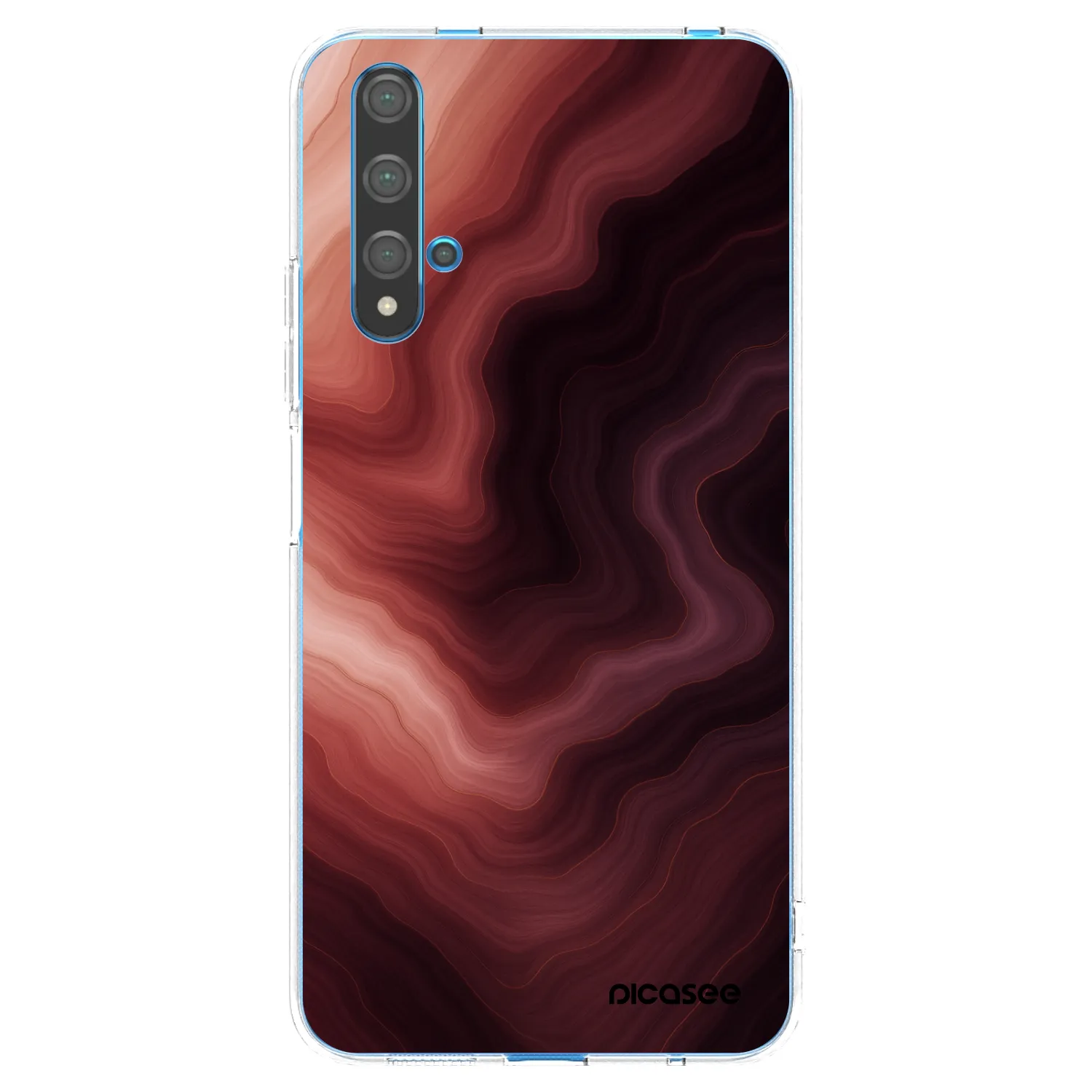 Picasee silikónový prehľadný obal pre Huawei Nova 5T - Rouge