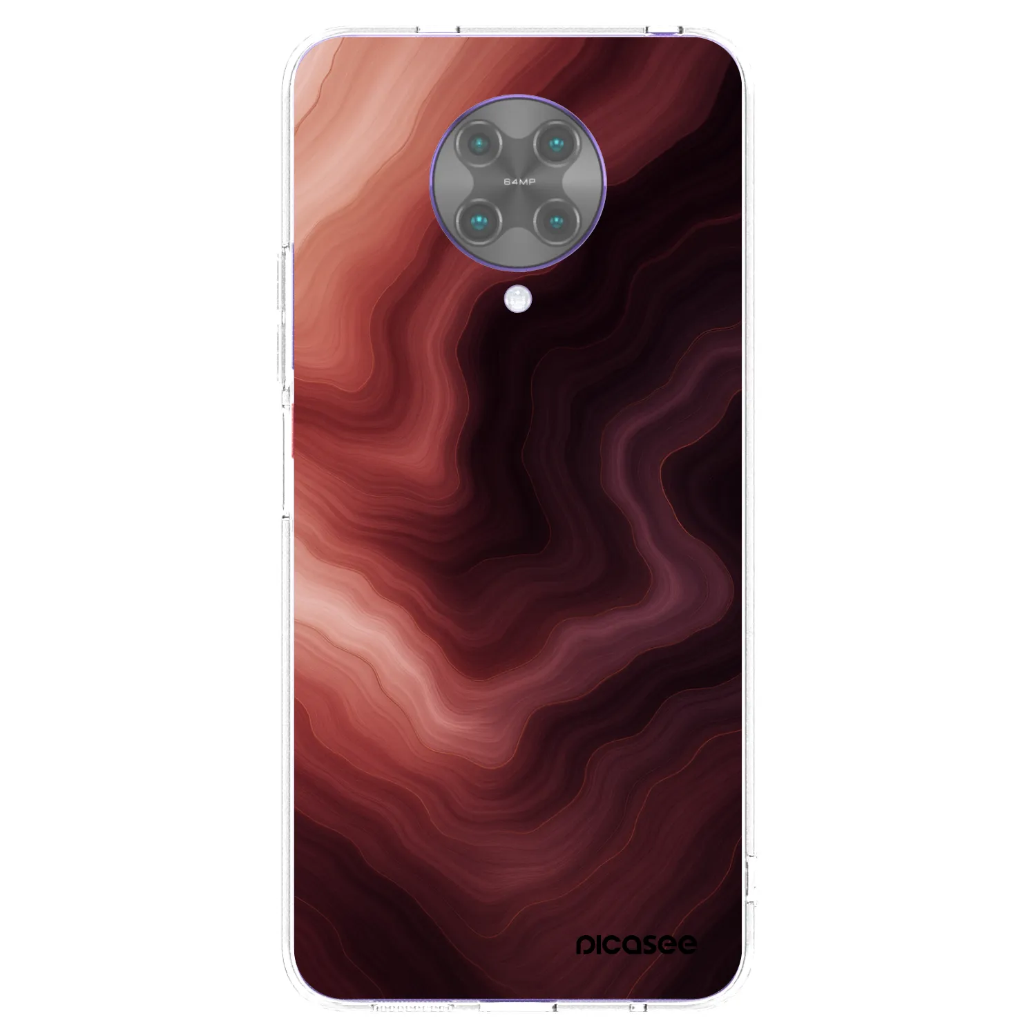 Silikónový prehľadný obal pre Xiaomi Poco F2 Pro - Rouge