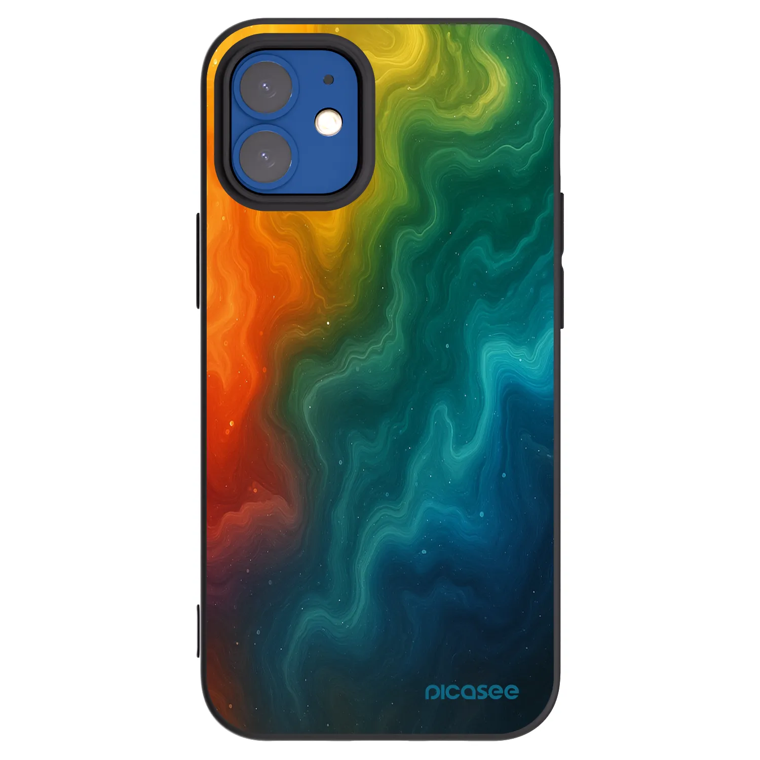 Picasee silikónový čierny obal pre Apple iPhone 12 mini - Solar