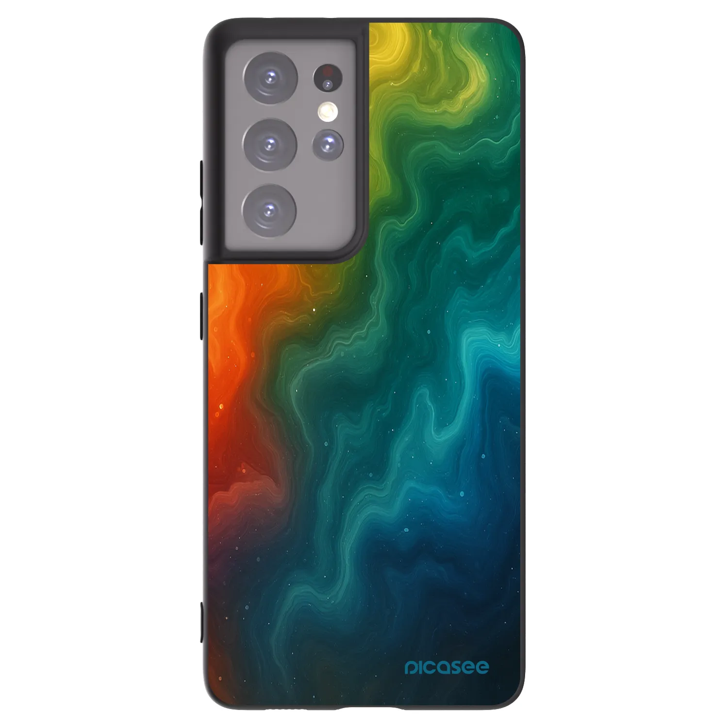 Picasee silikónový čierny obal pre Samsung Galaxy S21 Ultra 5G G998B - Solar