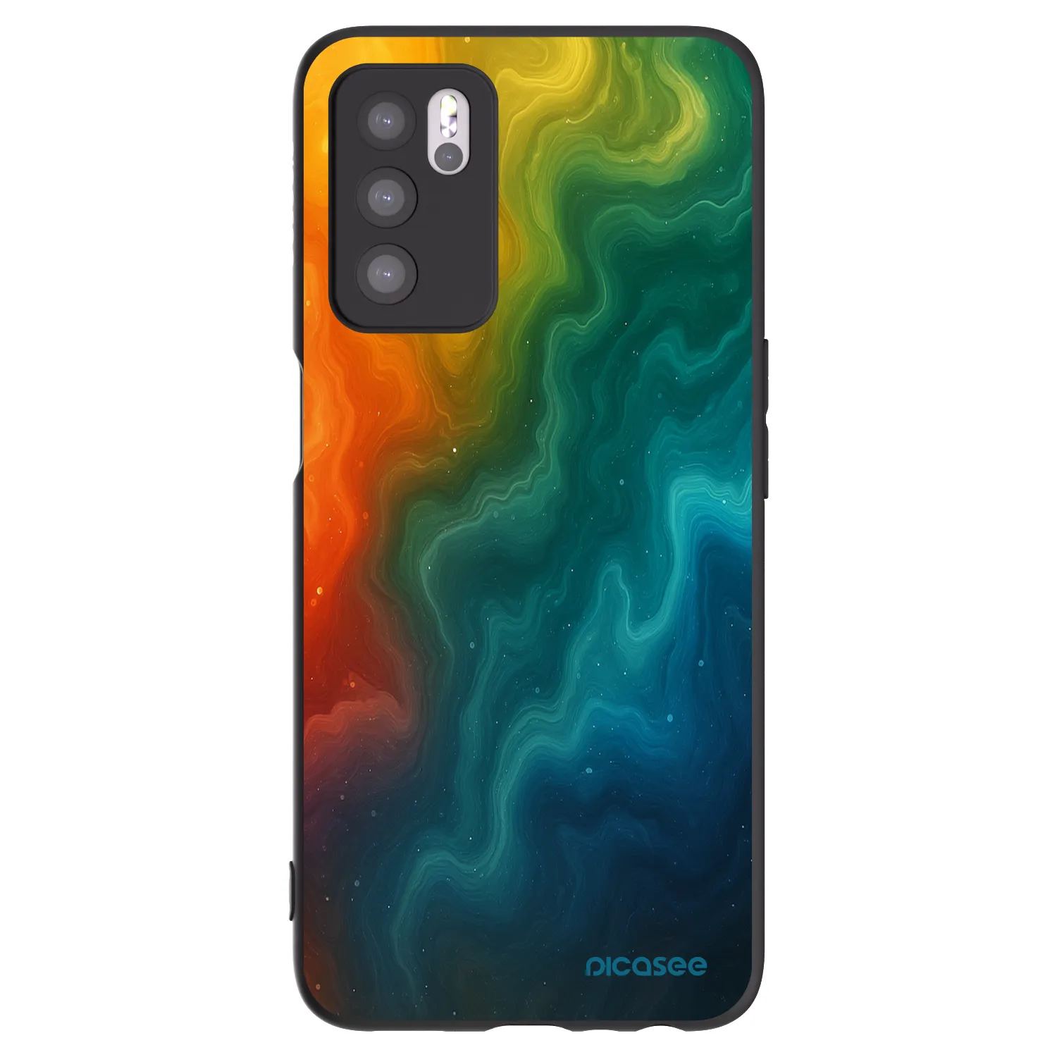 Picasee silikónový čierny obal pre OPPO A16s - Solar
