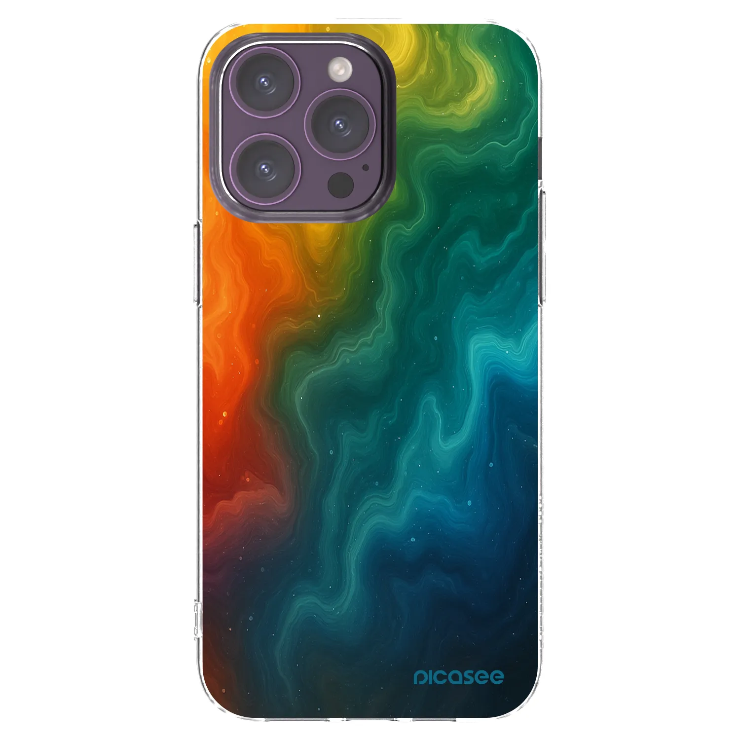 Picasee silikónový prehľadný obal pre Apple iPhone 14 Pro Max - Solar