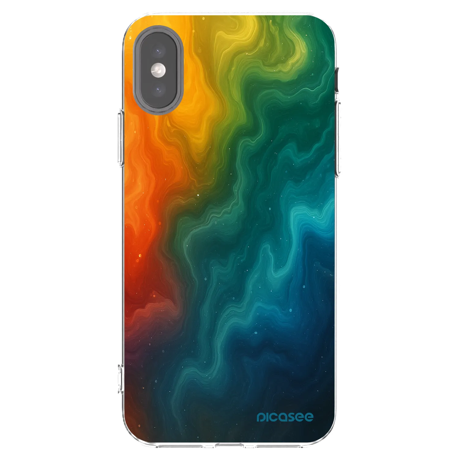 Picasee silikónový prehľadný obal pre Apple iPhone X/XS - Solar
