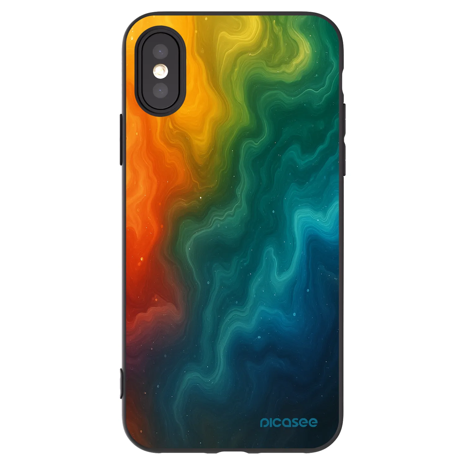 Picasee silikónový čierny obal pre Apple iPhone X/XS - Solar