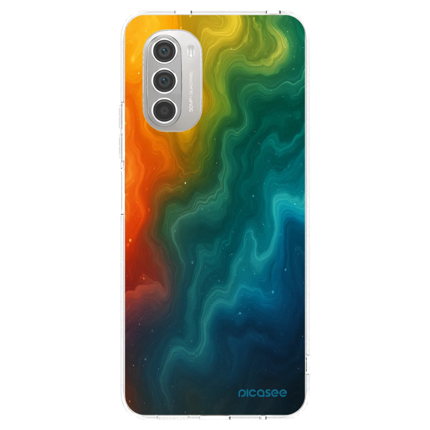 Picasee silikónový prehľadný obal pre Motorola Moto G51 - Solar