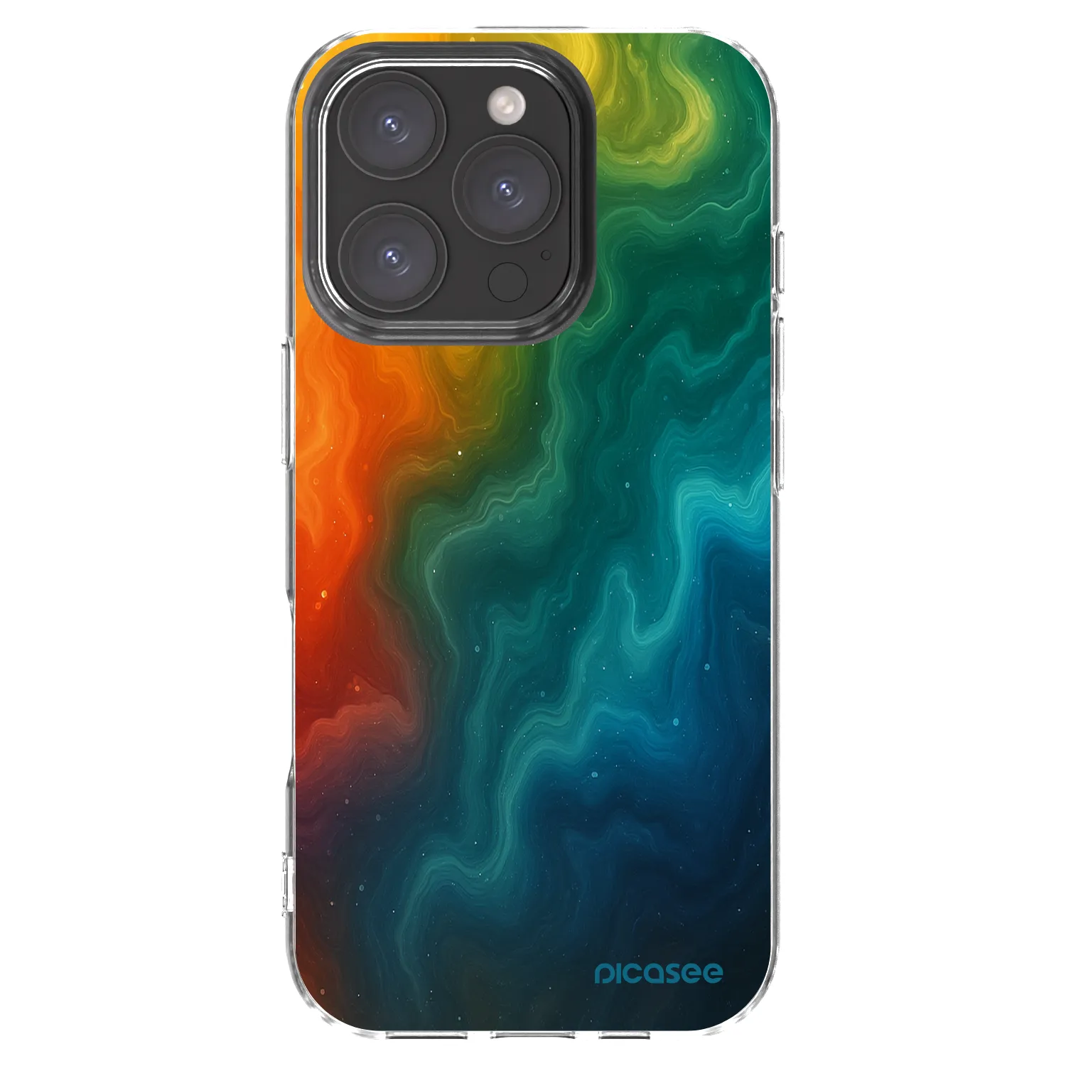 Picasee silikónový prehľadný obal pre Apple iPhone 16 Pro - Solar