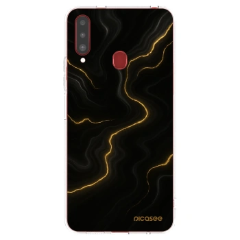 Picasee silikónový prehľadný obal pre Samsung Galaxy A20s - Thunder