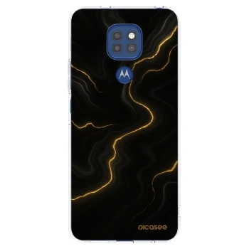 Picasee silikónový prehľadný obal pre Motorola Moto G9 Play - Thunder