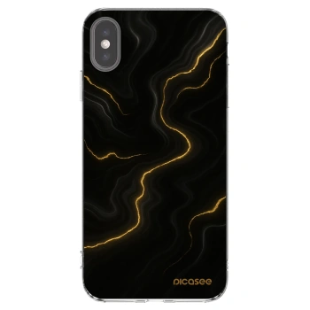 Picasee silikónový prehľadný obal pre Apple iPhone XS Max - Thunder