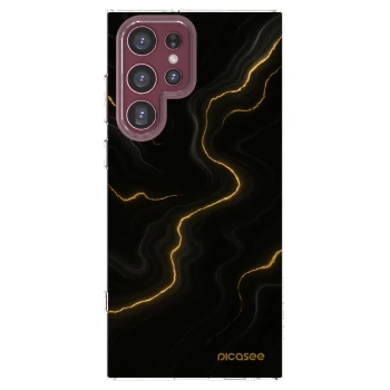 Picasee silikónový prehľadný obal pre Samsung Galaxy S22 Ultra 5G - Thunder