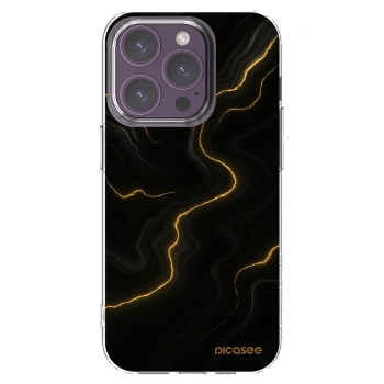 Picasee silikónový prehľadný obal pre Apple iPhone 14 Pro - Thunder