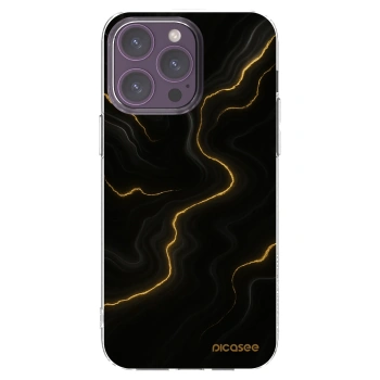 Picasee silikónový prehľadný obal pre Apple iPhone 14 Pro Max - Thunder