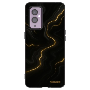 Picasee silikónový čierny obal pre OnePlus 9 - Thunder