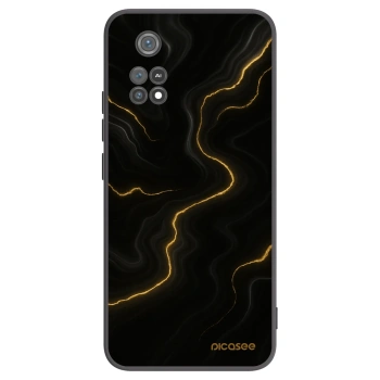 Picasee silikónový čierny obal pre Xiaomi Poco M4 Pro - Thunder