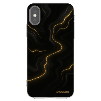 Picasee silikónový prehľadný obal pre Apple iPhone X/XS - Thunder