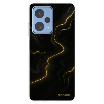 Picasee silikónový prehľadný obal pre Xiaomi Redmi Note 12 Pro 5G - Thunder