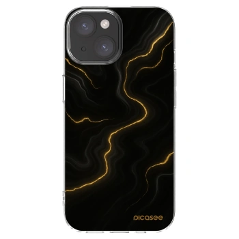 Picasee silikónový prehľadný obal pre Apple iPhone 15 - Thunder