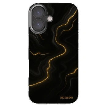 Picasee silikónový prehľadný obal pre Apple iPhone 16 - Thunder