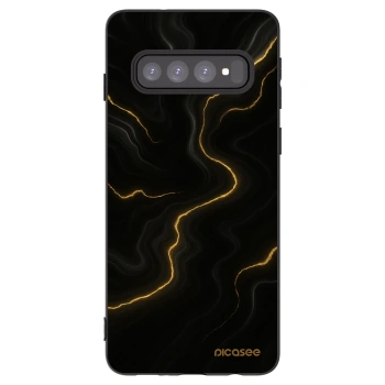 Picasee silikónový čierny obal pre Samsung Galaxy S10 G973 - Thunder