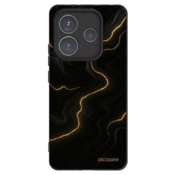 Picasee silikónový čierny obal pre Xiaomi Redmi Note 14 5G - Thunder