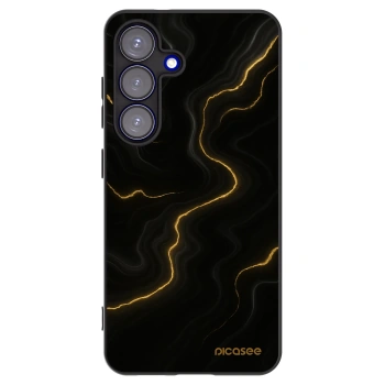 Picasee silikónový čierny obal pre Samsung Galaxy S25 5G - Thunder
