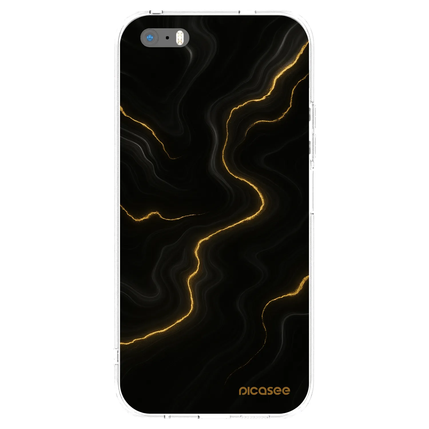 Picasee silikónový prehľadný obal pre Apple iPhone 5/5S/SE - Thunder