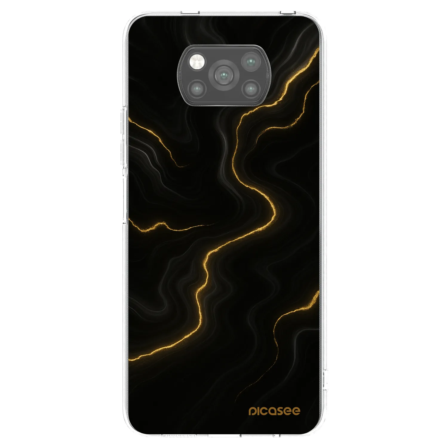 Picasee silikónový čierny obal pre Xiaomi Poco X3 - Thunder