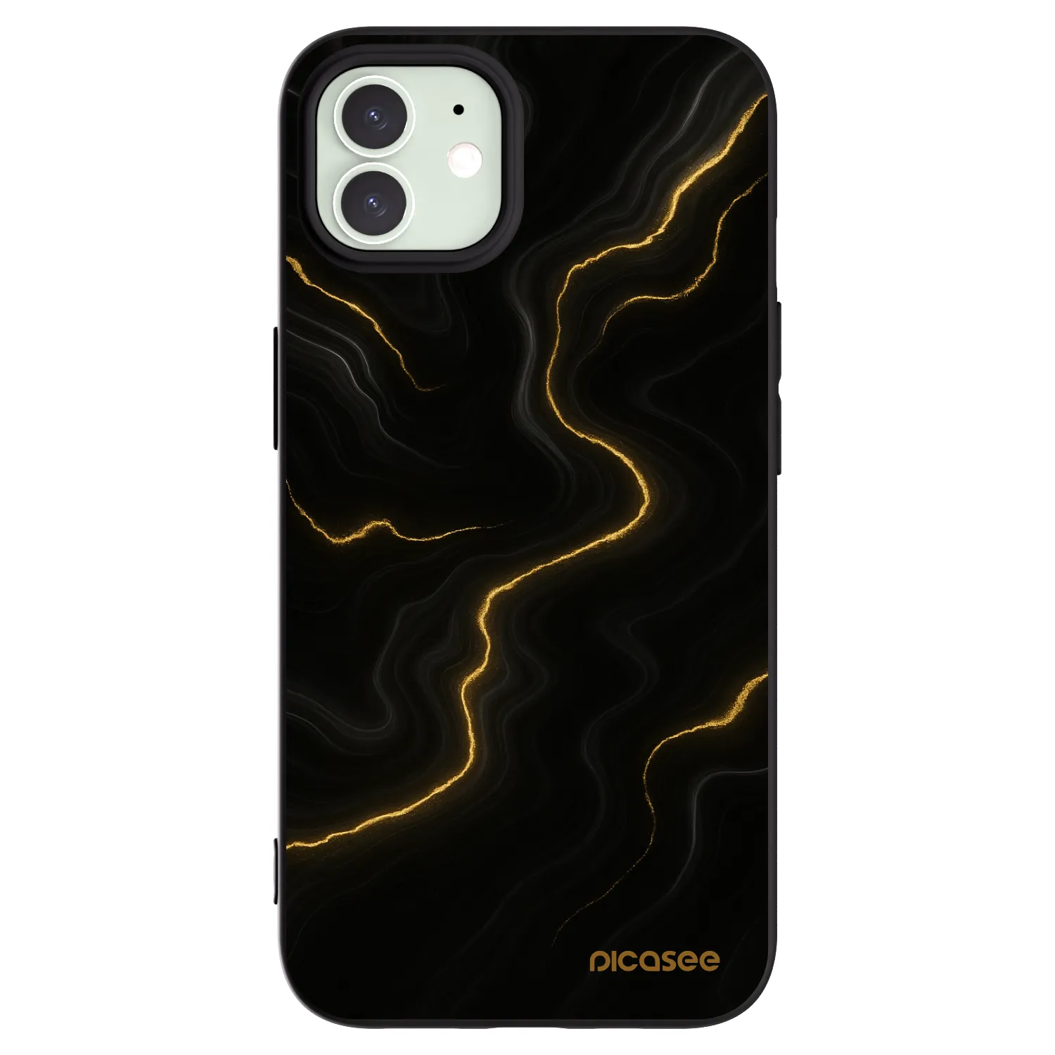 Silikónový čierny obal pre Apple iPhone 12 Pro - Thunder