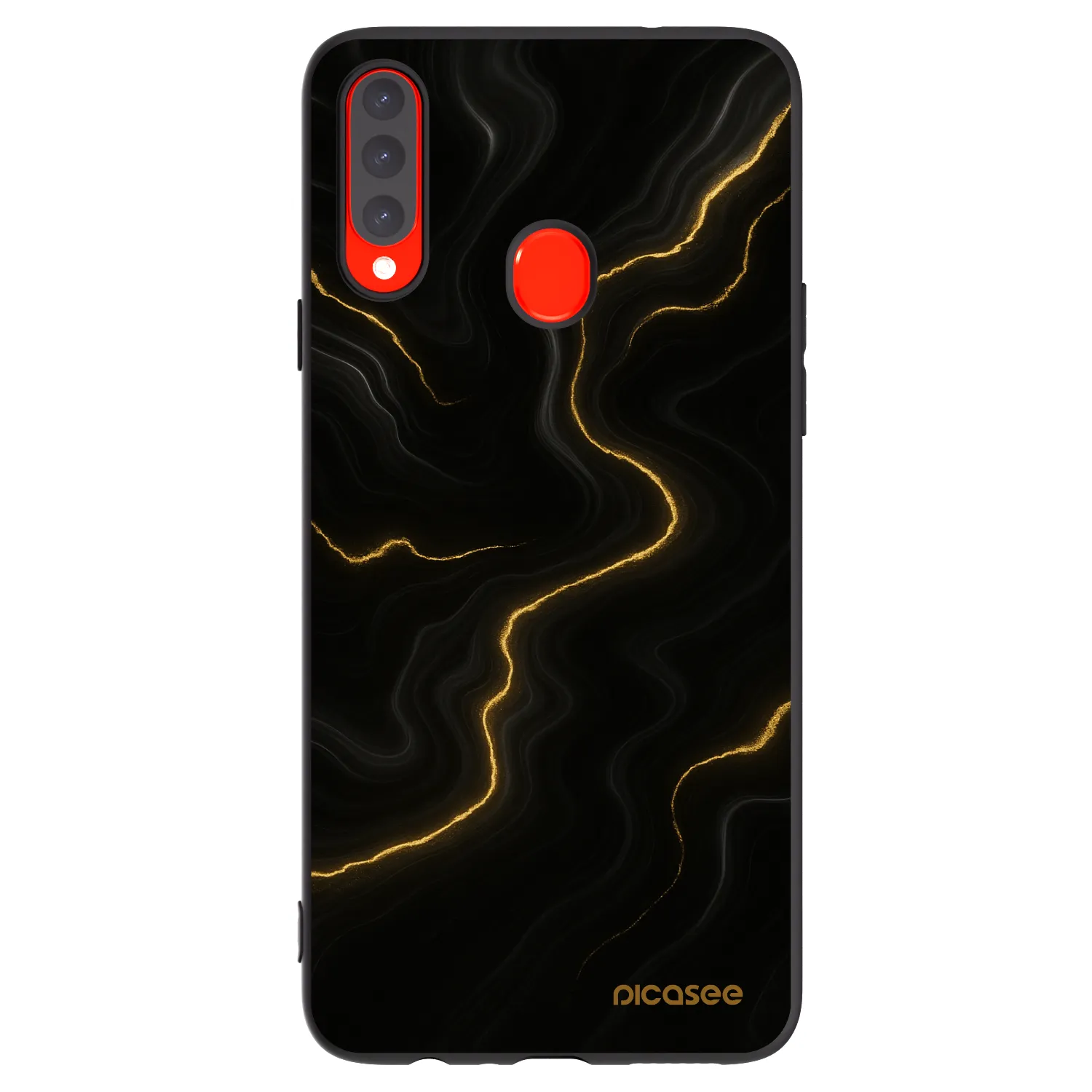 Picasee silikónový čierny obal pre Samsung Galaxy A20s - Thunder