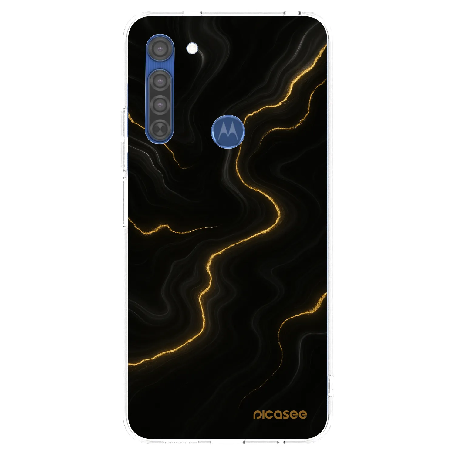 Picasee silikónový prehľadný obal pre Motorola Moto G8 - Thunder