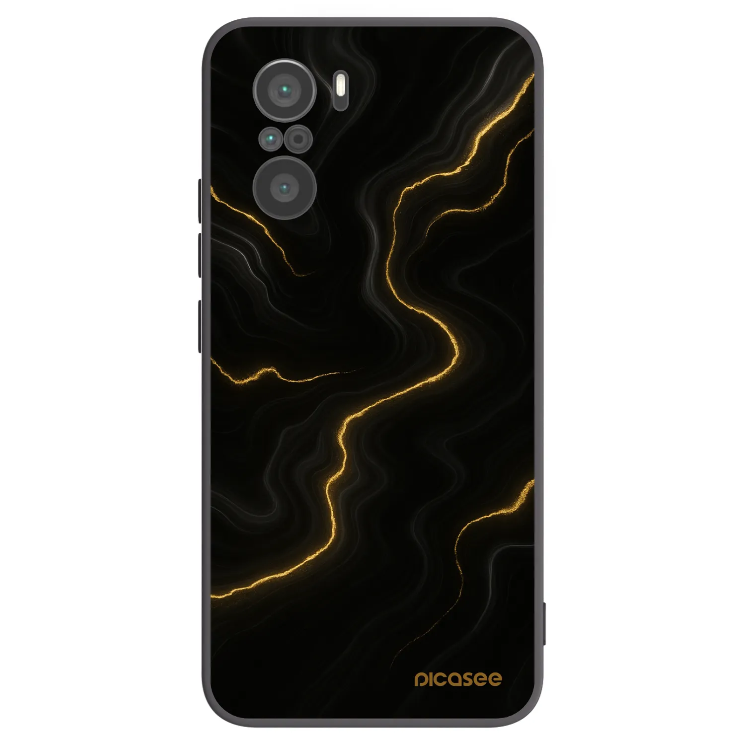 Picasee silikónový čierny obal pre Xiaomi Poco F3 - Thunder