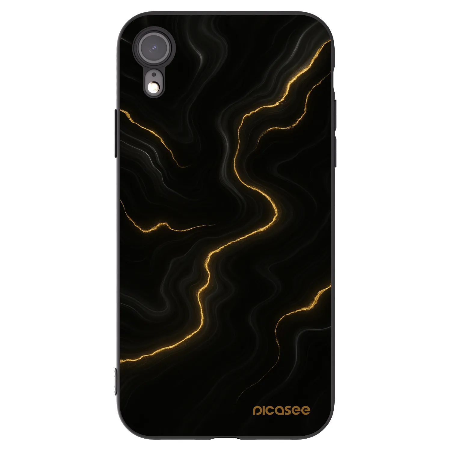 Picasee silikónový čierny obal pre Apple iPhone XR - Thunder