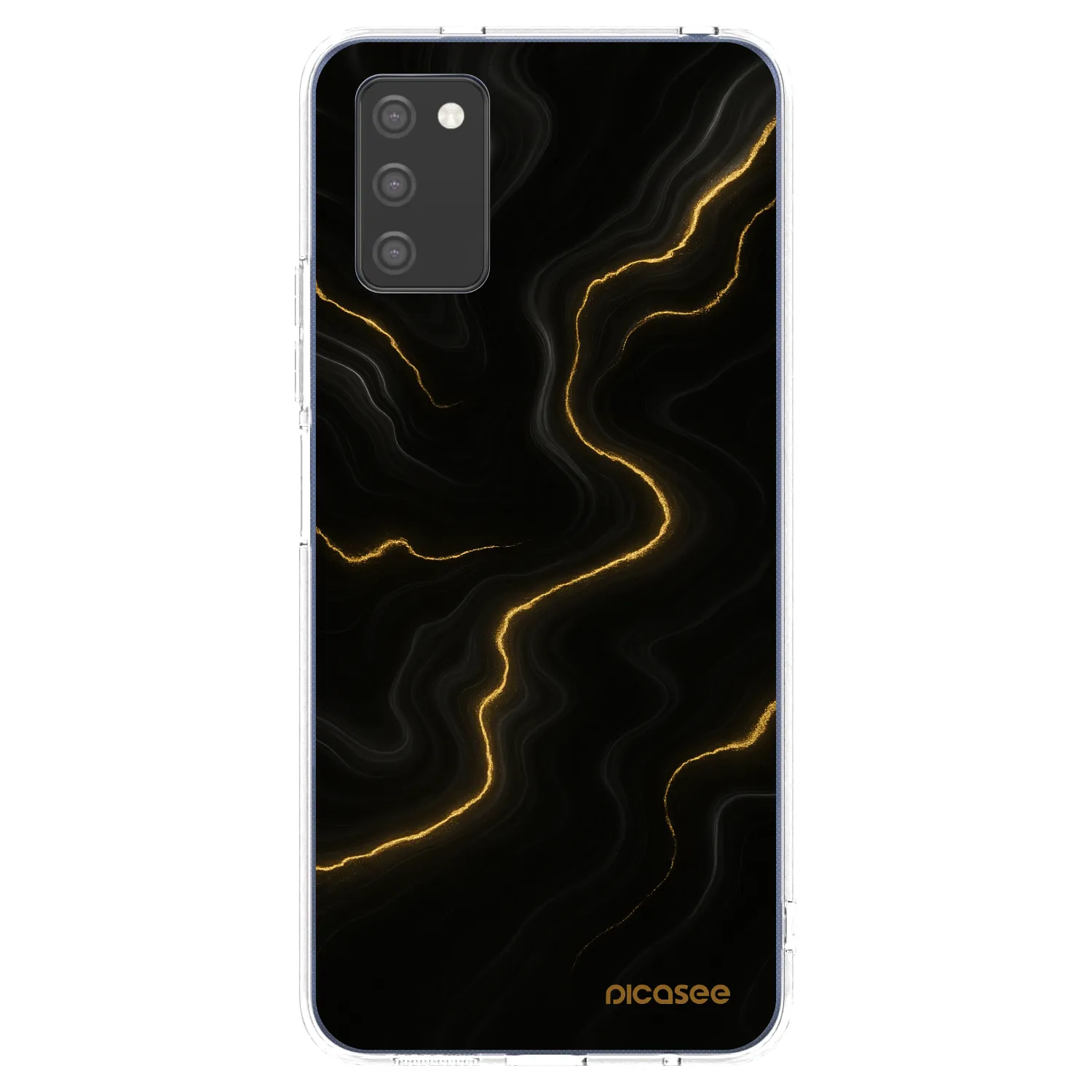 Picasee silikónový prehľadný obal pre Samsung Galaxy A02s A025G - Thunder