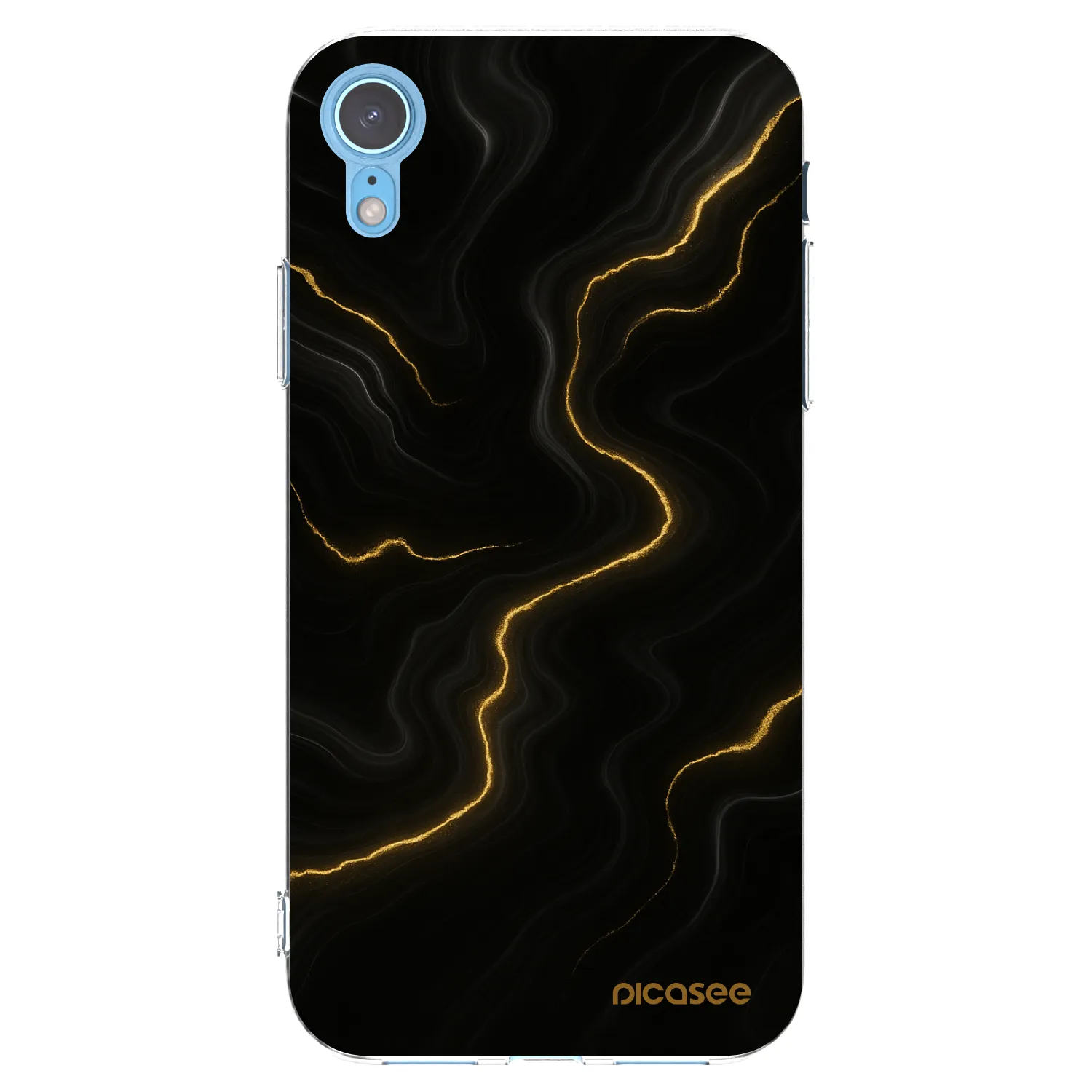 Picasee silikónový prehľadný obal pre Apple iPhone XR - Thunder
