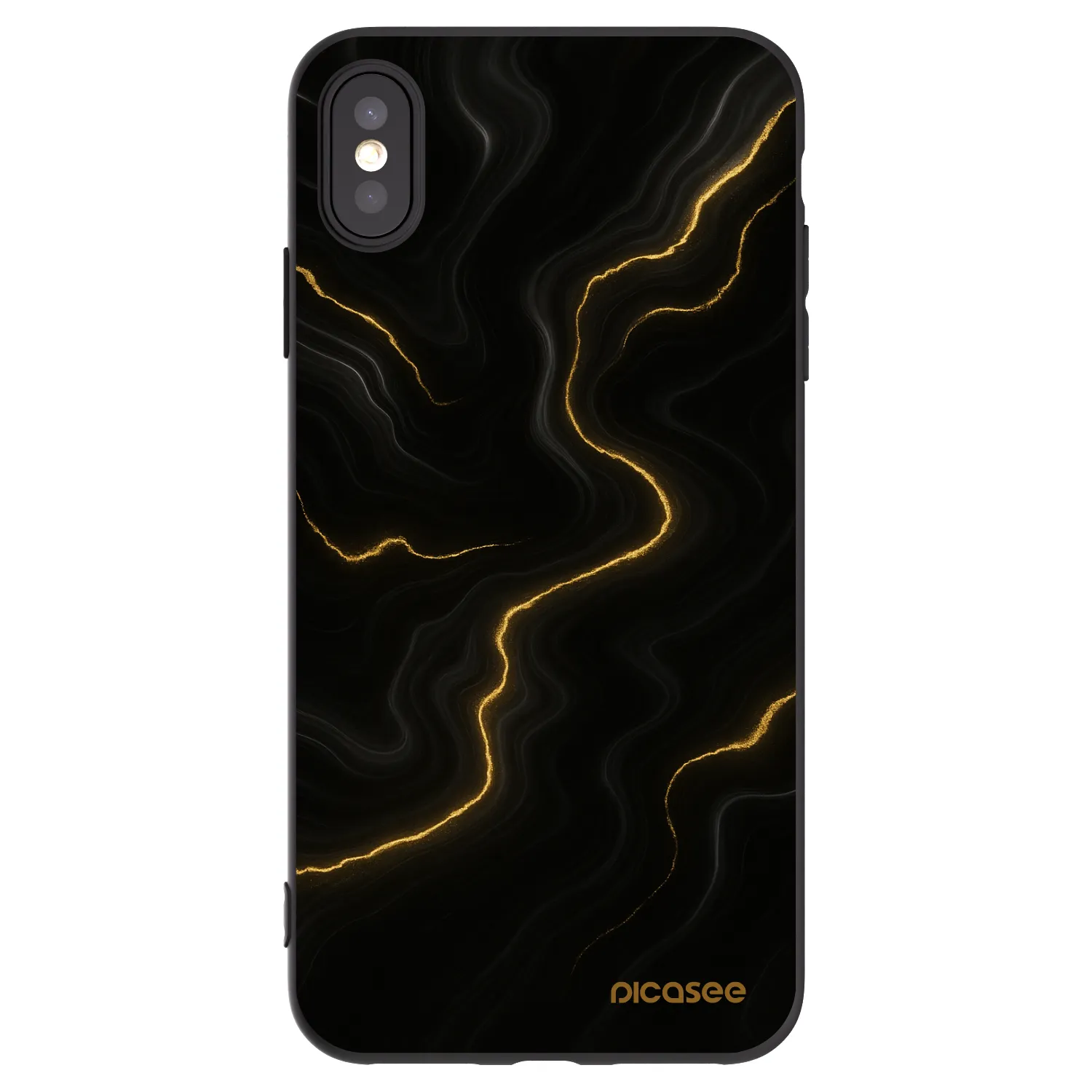 Picasee silikónový čierny obal pre Apple iPhone XS Max - Thunder